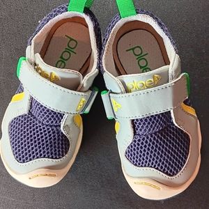 Plae TY SZ 7.5 Navy Limestone Baby Toddler Laceless Sneakers